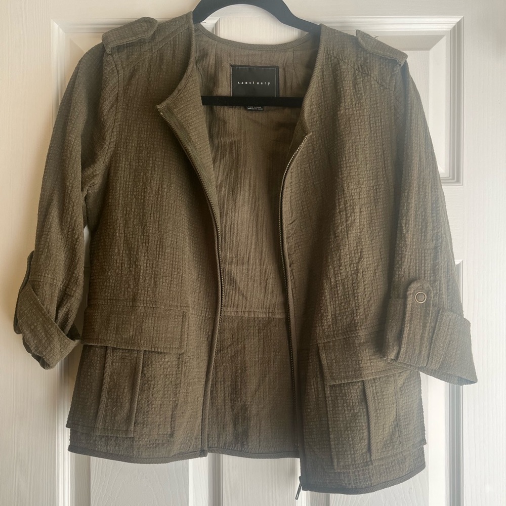 Army green Anthropologie jacket